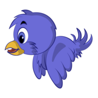 Vogel-Cartoon-Design auf transparentem Hintergrund png