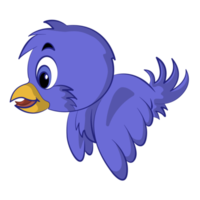 conception de dessin animé d'oiseau sur fond transparent png