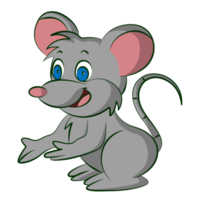 conception de dessin animé de rat sur fond transparent png