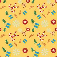 festive seamless pattern. new year and christmas. christmas ball and christmas tree. vector