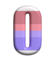 Letter O 3D Render Front View png