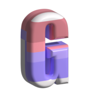 Letter G Round Bevel Shape 3D Render png