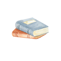 clipart de livros em aquarela png