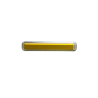 Chinese Number 1 Mental yellow color 3D render png