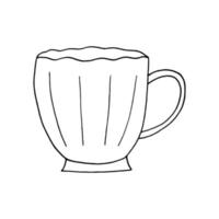 cup hand drawn in doodle style vector