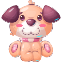 personaje de dibujos animados adorable perro png