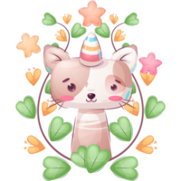 Cartoon character adorable caticorn png