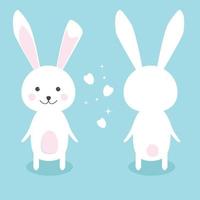 rabbit new year funny 2023 Vector illustration with Easter bunny Cute cartoon character Rabbit