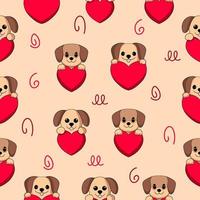 lovely cute puppies seamless pattern premium vector
