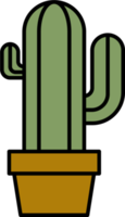 semplicità cactus pianta piatto design. png