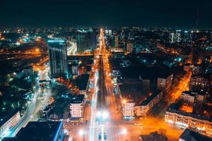 Panoramic view on big city at night photo