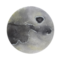 luna acuarela ilustración acuarela con planetas del sistema solar png