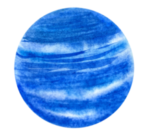 neptune aquarelle illustration aquarelle avec les planètes du système solaire png