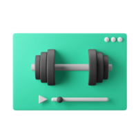 exercise online video tutorial class 3d icon illustration png