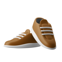 pair of athletic jog sport shoes 3d icon illustration png