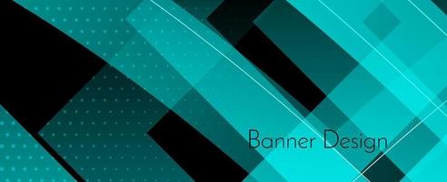 Fondo de diseño de banner moderno decorativo azul geométrico abstracto vector