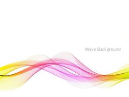 colorful dynamic wave style background design vector