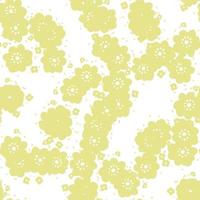 Abstract colorful messy doodle flower seamless pattern. Fantasy floral background. Ditsy floret texture. vector
