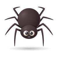 Spider. 3D illustration of halloween spider. isolated in white background vector