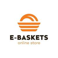 Shopping basket simple for logo company vector