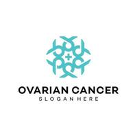 logotipo de una organización sin fines de lucro que recauda dinero para financiar la investigación del cáncer vector