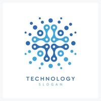 logotipo de inspiración de tecnología médica para empresa comercial vector