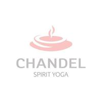 logotipo de vela de yoga y meditación gratis para empresas vector