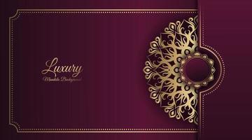 Arabesque luxury background  round gold decoration vector