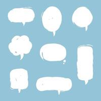 collection set of blank speech bubble balloon, think, speak, talk, text box, banner, flat, design, vector illustration