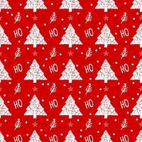 navidad roja. patrón moderno sin costuras con símbolos navideños. adecuado para envolver papel y textiles de vacaciones. vector