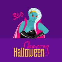 Boo Funny vampire. Halloween character. Scary and terrible vampire. Happy Halloween. vector