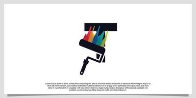 diseño de logotipo letra inicial t para negocios con color de pintura vector