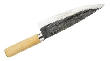 korean Chef Knife with wooden handle isolated photo