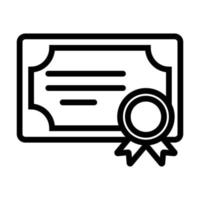 Certificate Icon - Online Learning vector