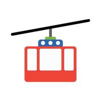 Cable Car Transportation Icon vector