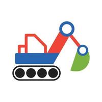 Excavator Transportation Icon vector