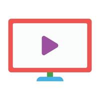 icono del reproductor de video - aprendizaje en línea vector