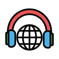 Headphone Icon - Online Learning vector