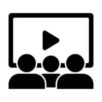 Online Meeting Icon - Online Learning vector
