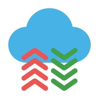 Cloud Database Icon - Online Learning vector