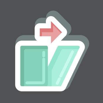 Sticker Distortion. related to Graphic Design Tools symbol. simple design editable. simple illustration. simple vector