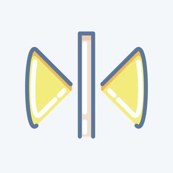 icono refleja. relacionado con el símbolo de herramientas de diseño gráfico. estilo garabato. diseño simple editable. ilustración sencilla. iconos vectoriales simples vector