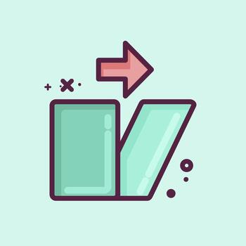 Icon Distortion. related to Graphic Design Tools symbol. MBE style. simple design editable. simple illustration. simple vector icons