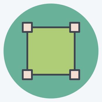 Icon Draw Square. related to Graphic Design Tools symbol. color mate style. simple design editable. simple illustration. simple vector icons