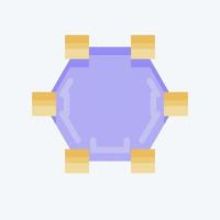 Icon Draw Polygon. related to Graphic Design Tools symbol. flat style. simple design editable. simple illustration. simple vector icons