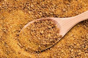 top view of spoon with coconut blossom sugar photo