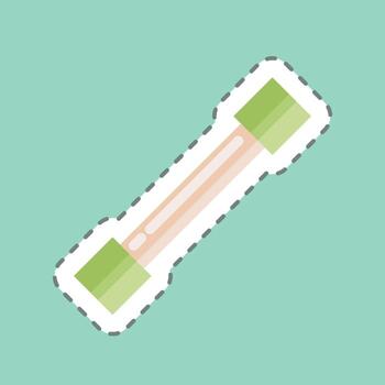 Sticker line cut Draw Line. related to Graphic Design Tools symbol. simple design editable. simple illustration. simple vector