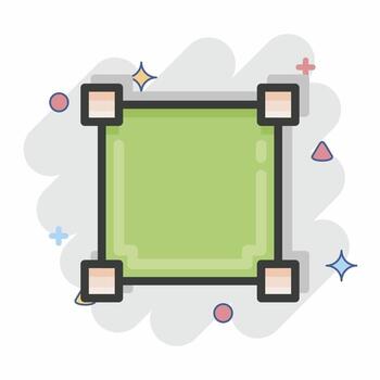Icon Draw Square. related to Graphic Design Tools symbol. Comic Style. simple design editable. simple illustration. simple vector icons