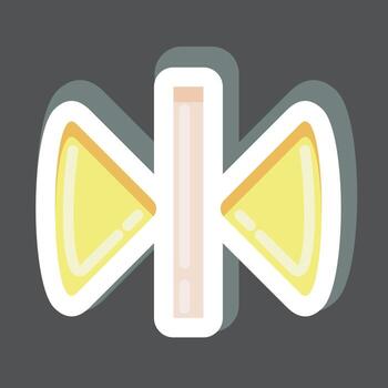 la pegatina refleja relacionado con el símbolo de herramientas de diseño gráfico. diseño simple editable. ilustración sencilla. vectores sencillos