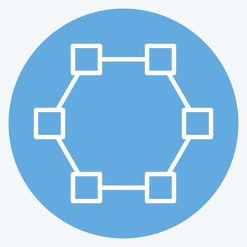 Icon Draw Polygon. related to Graphic Design Tools symbol. blue eyes style. simple design editable. simple illustration. simple vector icons